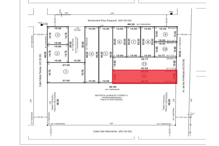 lote 482m2 perez