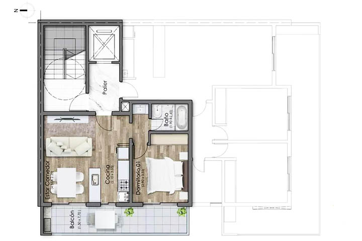 VENTA DEPARTAMENTO A ESTRENAR PREMIUM - 1 DORMITORIO - PARQUE ABASTO - ROSARIO 3 departamento 1 dormitorio abasto